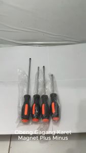 Obeng Gagang Karet Magnet Plus Minus Expander 4" 6" 8" Expander