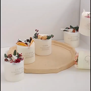 Homepeasl® Scented Candle Gift Set with Dried Flowers Long-lasting Fragrance Decorative Design Suitable for Home Décor Gift Keepsake