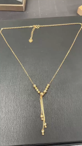 rantai emas 916 Necklace for Women/Simple Japanese and Korean Temperament Collarbone Chain Accessories Jewelry Gifts Hypoallergic