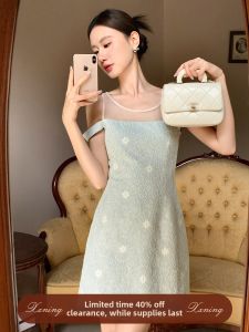 XXNING | Đầm Nữ Mới Thu Có Họa Tiết Thêu Ren Pháp