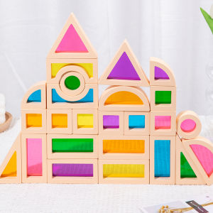 Rainbow Kaleidoscope Acrylic Building Blocks Toys