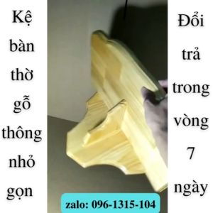 Bàn thờ Công Giáo treo tường kê bàn thờ Chúa KBT11 gỗ thông thiết kế hiện đại sang trọng nhiều kích thước (30-40cm)