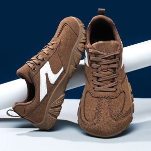 RUCHI Men Sneakers Wide Toe Women Hiking Shoes Breathable Suede Casual Sneakers Anti Slip Wear-resistant Outdoor Daily Walking Shoes Big Size 46 47 48