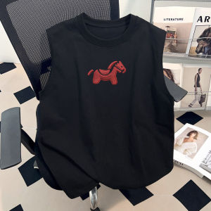 SHUQINGLAI | American Retro Casual Cotton Sleeveless Vest