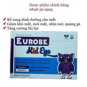 Siro BỔ MẮT CHO BÉ Eurobe kid eye hộp 20 ống - Bổ sung dinh dưỡng cho mắt giảm khô mắt mỏi mắt nhìn mờ quáng gà