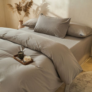 WUYINLIANGPIN | Luxurious Sanded Long Staple Cotton Bedding Set 4-Pieces