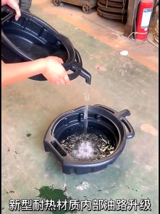 10L / 15L Oil Collector Tank Plastic Oil Drain Pan Fuel Fluid Basin Change Car Repair Engine Oil Collector Oil Drain Pan