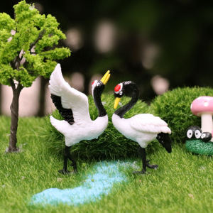 Modern Simplicity Style Bonsai Decoration Accessories Miniature Landscape DIY Parts Faux Crane Animal Decorations Plastic Material