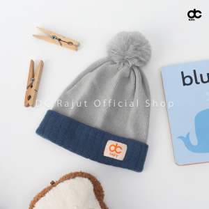 kupluk rajut anak bayi twotone(0-3tahun)