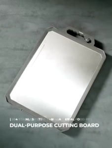 316 Stainless Steel Double Sided Cutting Board Antibacterial Mildew Proof Kitchen Chopping Board