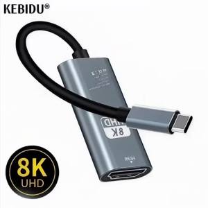 8K 4K 60Hz 30Hz USB C to HDMI Cable Type C Adapter HDTV Converter Cable for iPhone 15 TV Converter MacBook Air iPad Samsung