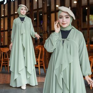 stelan tunik.stelan kulot.kalong lengan panjang