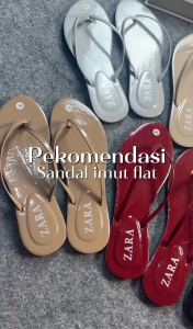 Sandal Santai Rumahan Model Flat Tali Japit Anti Slip