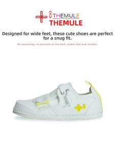 THEMULE | Ugly Cute Big Head Canvas Slip-on Shoes Velcro Design Comfortable Fit For Wide Feet