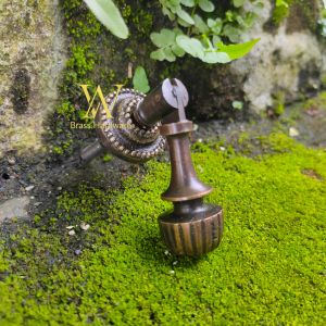 Tarikan Laci Lemari Kuningan Antik Motif Godo Drat 5 cm 1 Pcs