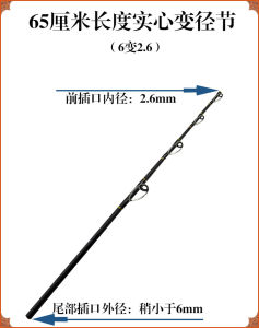 Fishing Rod Arm Joint Reducing Joint Stem Raft Rod with Joint Cutting Rod Middle Section B Joint Plug Joint Zetao Outdoor New Product