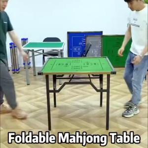 Foldable Mahjong Table 2 in 1 Multi-Purpose Game Dining Table Portable Household Entertainment Desk