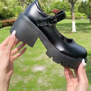 STARRY รองเท้าแมรี่เจนหัวกลมสไตล์อังกฤษ-ฝรั่งเศส สำหรับผู้หญิง สำหรับนักเรียน ทำงาน นุ่มและอเนกประสงค์ 35-42