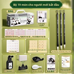 GLUECHEE | Bộ Đồ Chữ Nước Cho Người Mới Bắt Đầu Bao Gồm Vải Viết Nước Mực Đá Mài