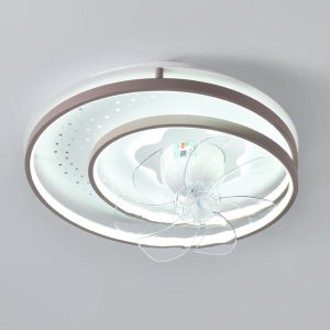 Smart Voice Integrated Bedroom Ceiling Fan Light Home Use Room Electric Fan Lamp Modern Simple with Pendant Fan