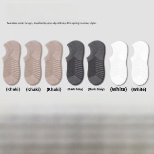 miiow | Mens Breathable Mesh Socks Thin Cotton Anti-Odor Slip Resistant Boat Socks MiiOW Cat Person Comfortable Summer Socks