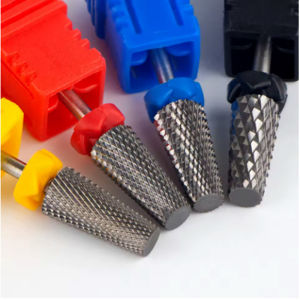 5 in 1 Nail Drill Bits Tungsten Steel Cross Teeth Manicure File Nail Cutter Acrylic or Hard Gel Nail Polish Remove Drill Bit