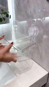 Punch-Free Installation Suction Cup Storage RackNo Drilling Adhesive Bathroom Kitchen Storage Shelve bathroom shelf
