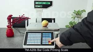 Soonpos Barcode Weighing Scale Cashier Integrated Machine Barcode Label Printing Electronic Scale For Supermarket Fruit Vegetable 0-30KG Weighing Scale Receipt Scale for retail