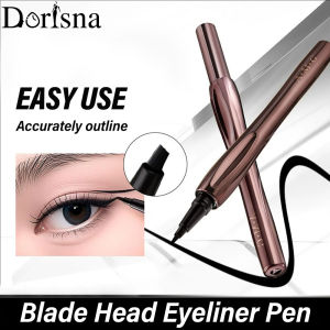 Dorisna Blade Head Eyeliner Pen Quick Drying Waterproof Black Brown Liquid Eyeliner Smooth Long-lasting Makeup Cosmetics