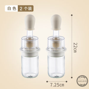 High-Temperature Resistant Glass Oil Brush Integrated with Oil Bottle for Barbecue Travel And Home Use Kitchen Cooking Tools