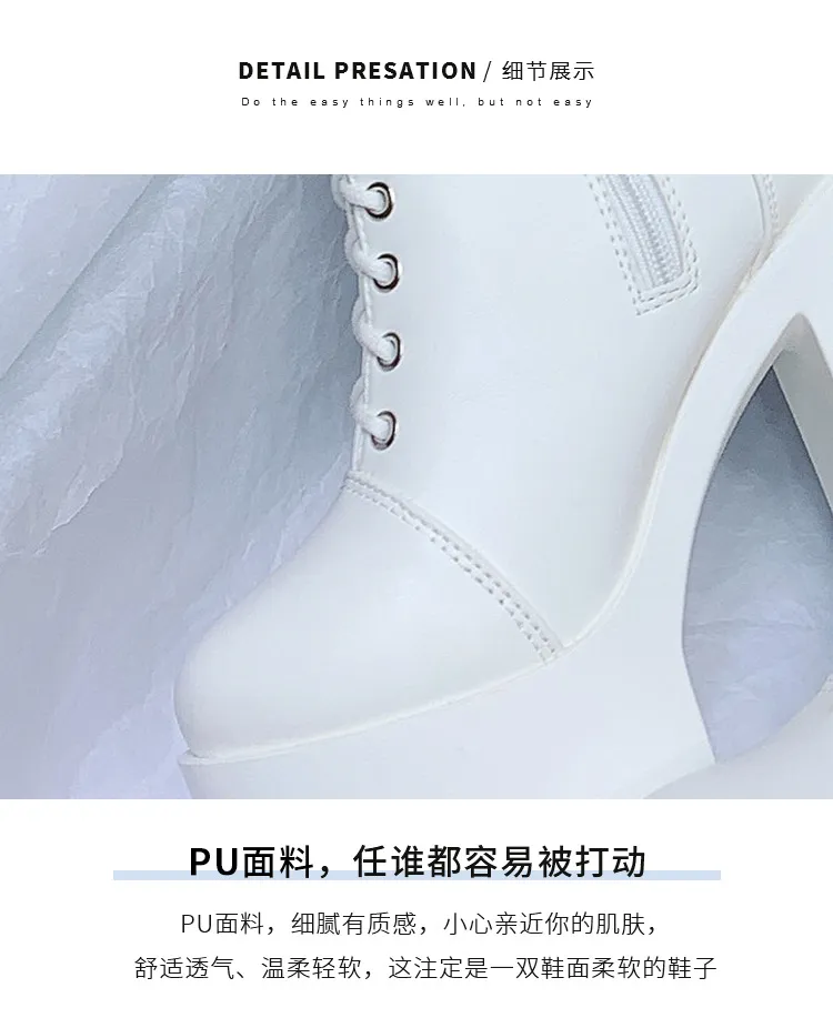 Black+White Lolita Footwear Chains PU Leather Chunky Heel Lolita Shoes -  Milanoo.com