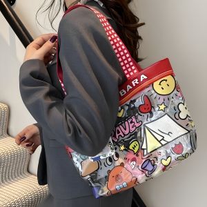 Cute Capybara Jelly Bag Transparent Handheld PVC Beach Bag Nursery Souvenir Gift Bag Waterproof Cartoon Anime Shoulder Bag