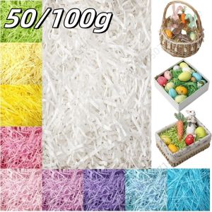 50/100g Colorful Shred Crinkle Paper Raffia Shredded Confetti Birthday Gift Box Filling Material Wedding Party DIY Decorations