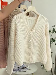 ＜109＞  Áo Len Dệt Kim Áo Khoác Len Màu Tím Được Ưa Chuộng Trong Năm Nay 2025 Áo Mẫu Mới