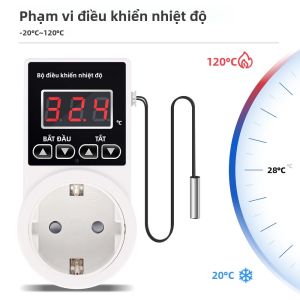 Bộ Điều Khiển Nhiệt Độ Ổ Cắm Điều Nhiệt Kỹ Thuật Số 220V Với Công Tắc Cảm Biến NTC Để Làm Mát Và Sưởi Ấm - AL11G-T1