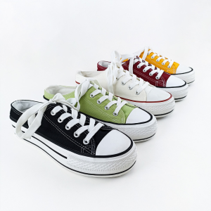 Azgalery SPT-07 / Sepatu Wanita Kanvas Kasual Women Sneakers High Wedges Import / COD