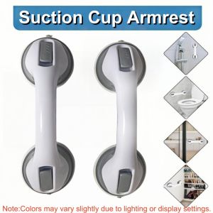 Dual Locking Suction Cup Armrest Suction Grab Bars Bathroom Safety Hand Grips for Shower Bathtub Elderly Balance Assist Handles