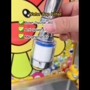 DiyHomeIpoh Splash-Proof Faucet 360° Outlet Filter Faucet Water Purifier Extender Kitchen Bathroom Accessories