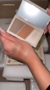 SHEGLAM Three Colour Face Palette 3-in-1 Contour Bronzer Highlight Buildable Travel-Friendly Face Makeup