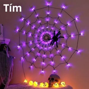 Đèn Dây LED Hình Mạng Nhện Sáng Tạo Cho Các Bữa Tiệc Lễ Hội Tạo Không Khí Quyến Rũ Đèn Trang Trí Chất Liệu Acrylic