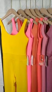 Set đồ tập gym yoga thể thao nữ bộ jumsuit liền thân đan dây chéo lưng kèm mút Bin Sports BD160