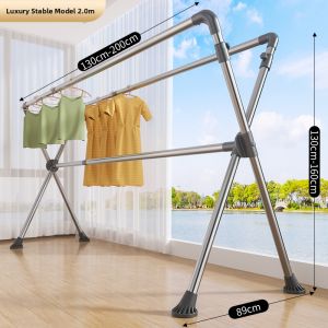 SHUHONG | Indoor Outdoor Retractable Foldable Laundry Rack