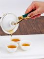 Stainless Steel Tea Clip for Gongfu Tea Steeping Hand Protection Triangular Tea Strainer Tea Brewing Tool Not Hot to Touch. 