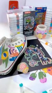 48 ชม คลาสวาย ปากกามาร์กเกอร์ อะคริลิคชูด 24 สี 36 สี 48 สี 60 สี 80 สี ปากกาสีน้ำ เน้น วาด ปากกา Graffiti สำหรับนักเรียน Art Animation