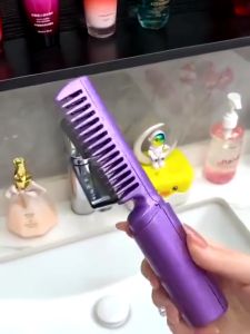 Recharge Catokan Sisir Pelurus Rambut Portable Catok 3in1 Anti Kusut Viral