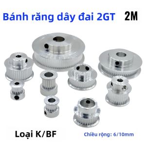 Dây Đai Răng Đồng Bộ 2GT 16T-80T Nhiều Kích Cỡ Khổ Rộng 6/10mm Khẩu Độ 5/6/8/10mm Dành Cho Máy In 3D Ròng Rọc GT2