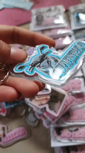 bisa COD gantungan kunci akrilik ganci custom foto dan nama keychain ring putar lapis resin free desain