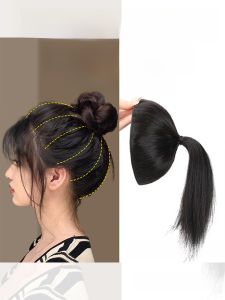 Pomelo Peel High Cranium with Hair Chignon Fluffy Cranium Back Head Bun Ponytail Hair Padding Flat Head Handy Gadget