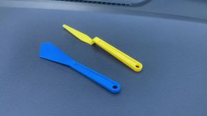 2Pcs Car Window Tint Tools Shank Gasket Squeegee Corner Gap Wrap Sticker Flexible Long Handle Scraper Vinyl Film Wrapping Tools