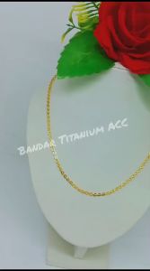 KALUNG TITANIUM RANTAI NURI KACA PERHIASAN WANITA KEKINIAN (COD)